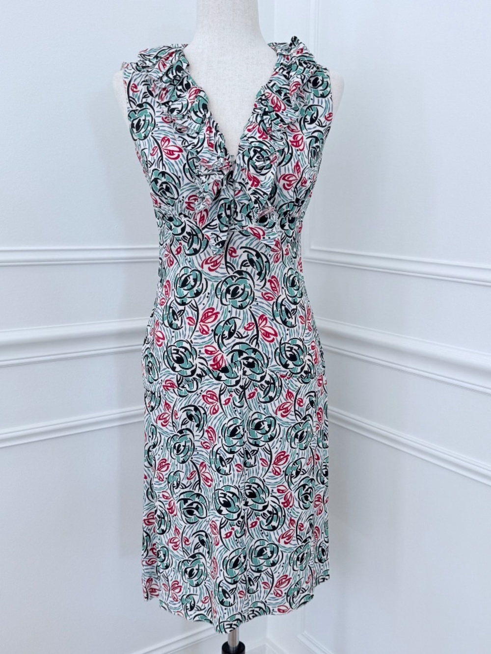 PRADA Resort Graphic Sleeveless Dress